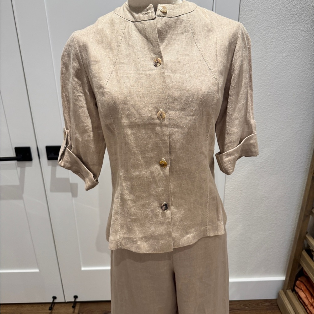 Stylish Beige Button-Up Top